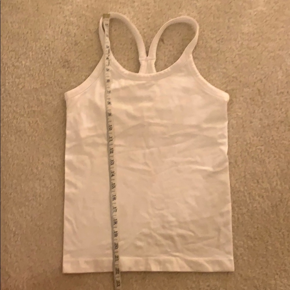 White Racerback Sport Exercise Work Out Tank - Picture 7 of 7